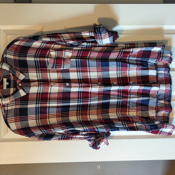 Grace & Lace Tops - Grace & Lace Plaid Shirt Size XL
